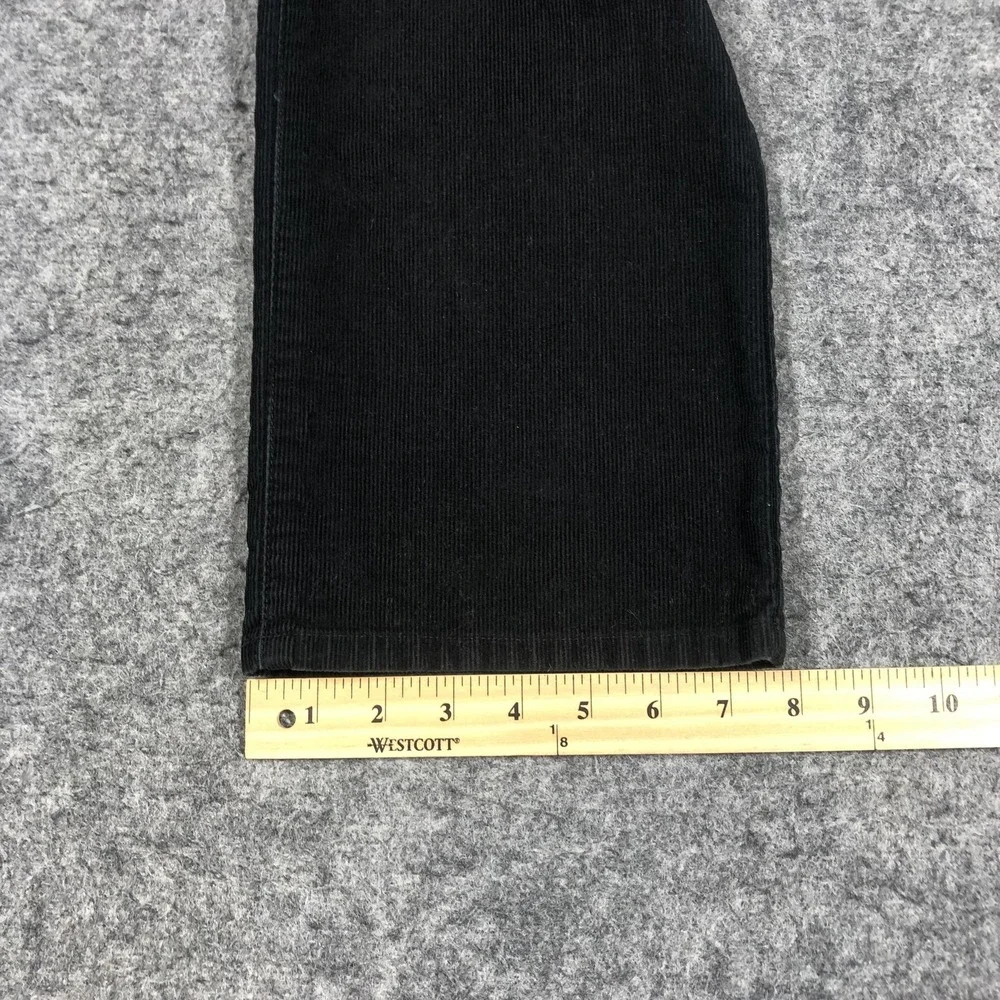 Lauren Jeans Co Corduroy Pants Womens 12 Black Straight Stretch Classic Casual